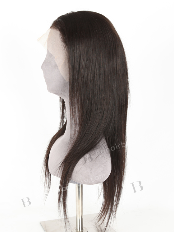 In Stock Indian Remy Hair 18" Straight Natural Color Lace Front Wig LLF-01011