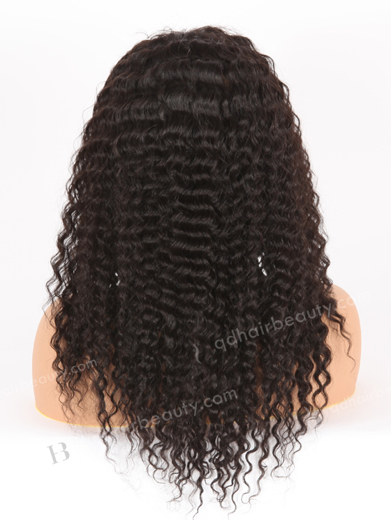 Full Lace Human Hair Wigs Indian Remy Hair 18" Kinky Curly 1B# Color FLW-01900