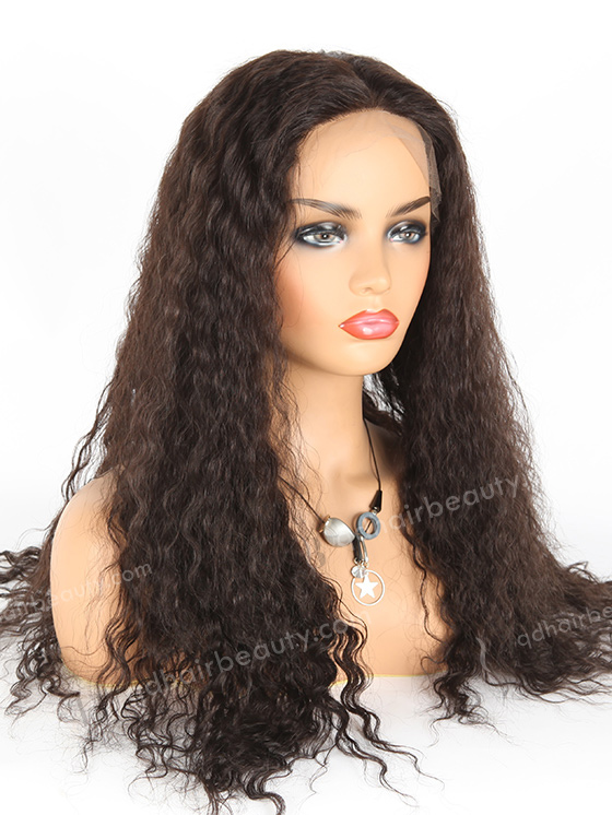 In Stock Indian Remy Hair 20" Spanish Wave 1b# Color Full Lace Wig FLW-01601