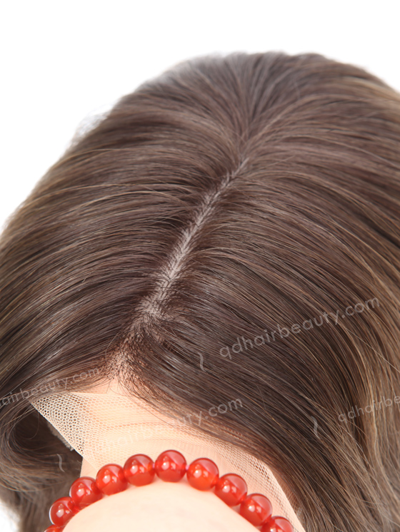 Highlight Color 12'' European Virgin Human Hair Silk Base Toppers WR-TC-079