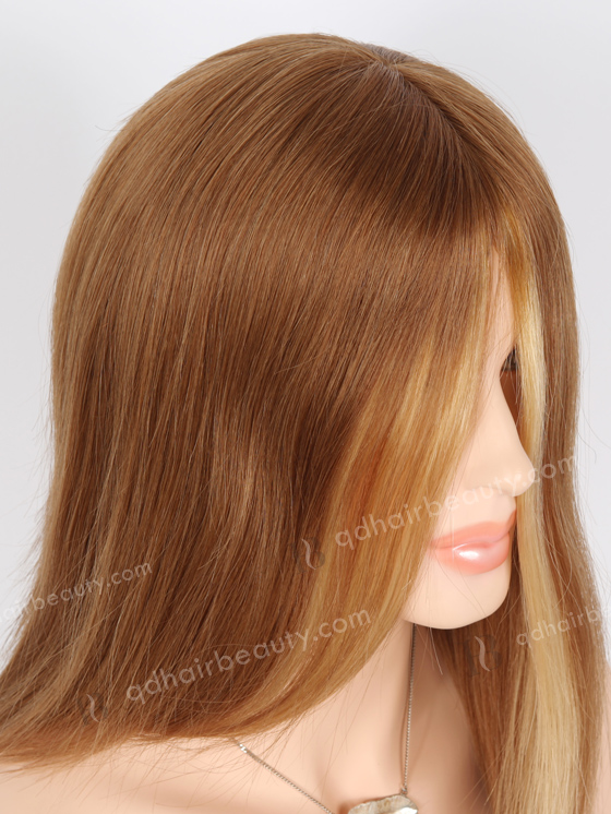 In Stock European Virgin Hair 14" Straight Color as Pic Silk Top Glueless Wig GL-08091