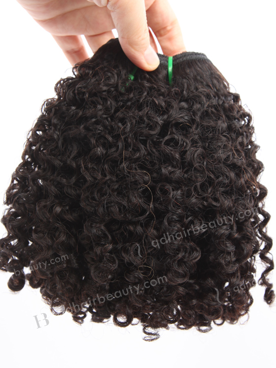In Stock 5A Peruvian Virgin Hair 12" Double Drawn Abby Curl Natural Color Machine Weft SM-6161