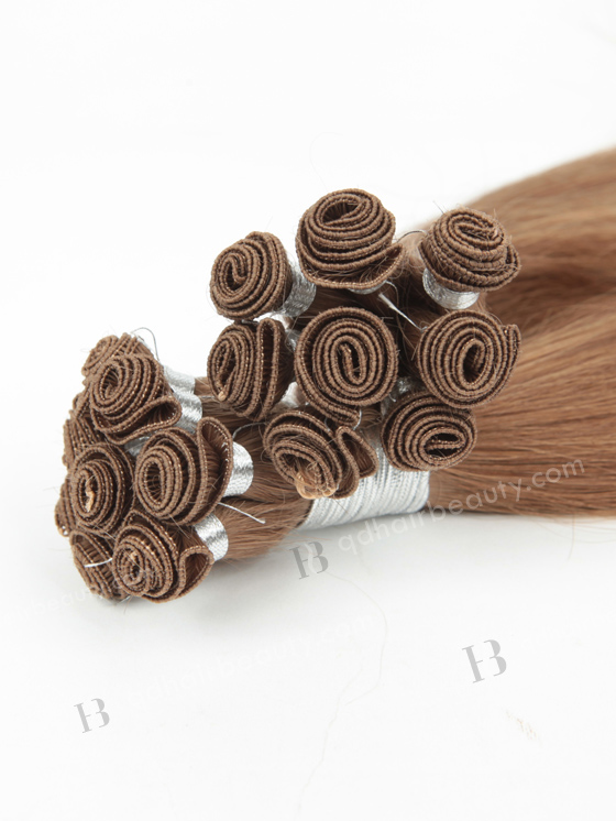 Natural Straight 20'' Cambodian Virgin 8A# Color Hand-tied Weft Hair Extensions WR-HTW-009