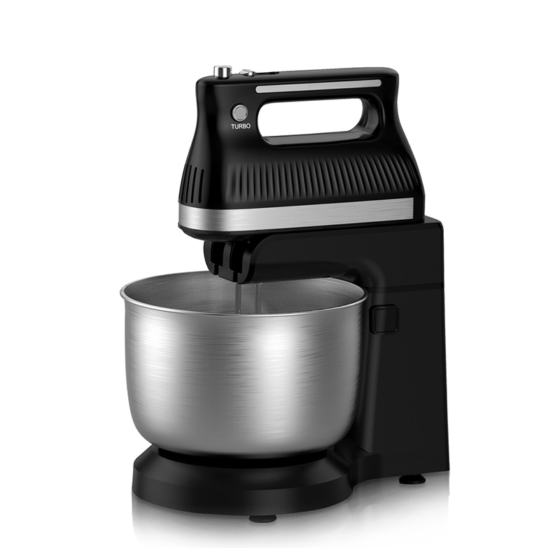 CX-6670 5 Speed Turbo 200W 250W 300W 350W Egg Beater Electric Hand Held Table Stand Food Mixer with Storage Mixing Bowl
