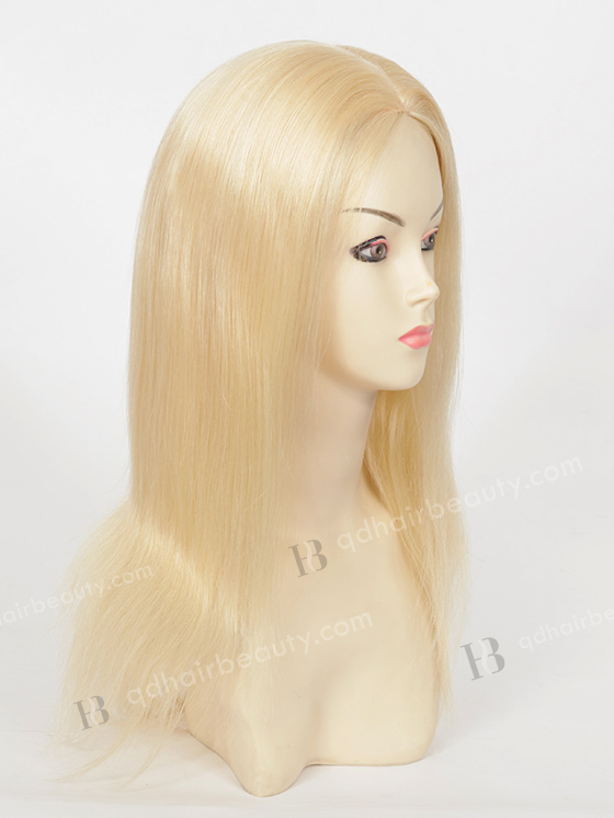 In Stock European Virgin Hair 16" Straight 613# Color Silk Top Glueless Wig GL-08033
