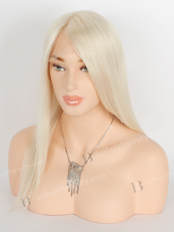 Pure White Color Gripper Wig For Bald Women Without Glue WR-GR-016