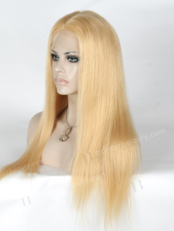 In Stock Chinese Virgin Hair 20" Straight 24# Color Silk Top Full Lace Wig STW-710
