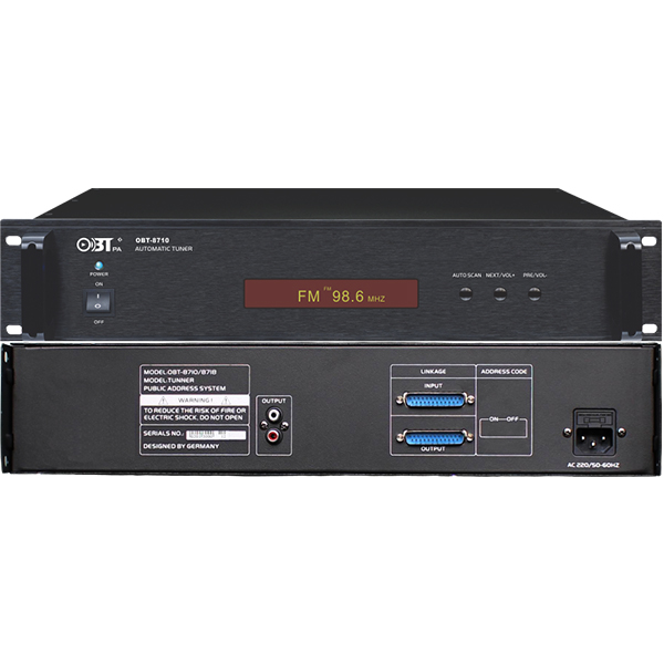  OBT-8710 Public Address Micro-Computer Control Programmable AM/FM Tuner