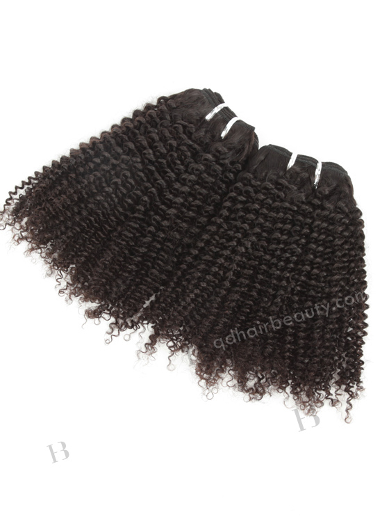 In Stock Brazilian Virgin Hair 14" Afro Curl 4mm Natural Color Machine Weft SM-488