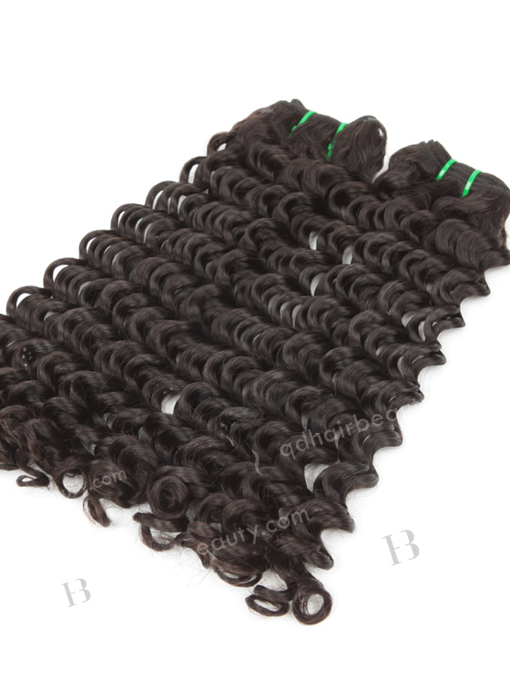 Unprocessed double Drawn 18'' 5a Peruvian Virgin Curl As Pictures Natural Color Hair Wefts WR-MW-163