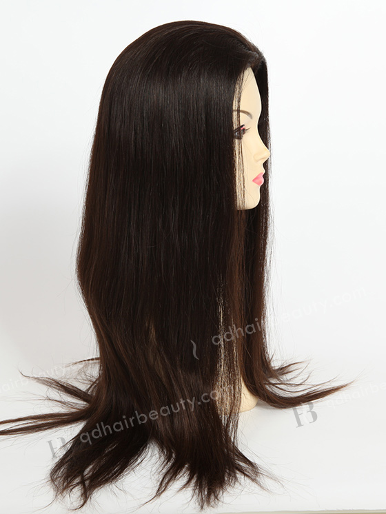 In Stock European Virgin Hair 22" Natural Straight Natural Color Silk Top Glueless Wig GL-08032