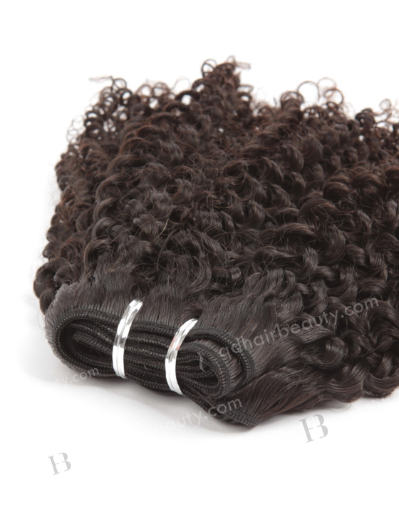 In Stock Brazilian Virgin Hair 14" Jeri Curl Natural Color Machine Weft SM-494