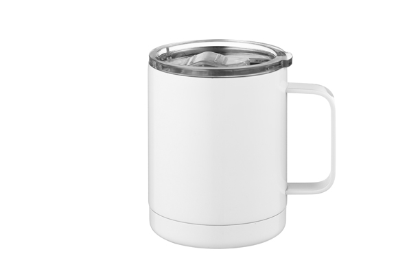 10 oz. Full White Stainless Steel Mug w/Box