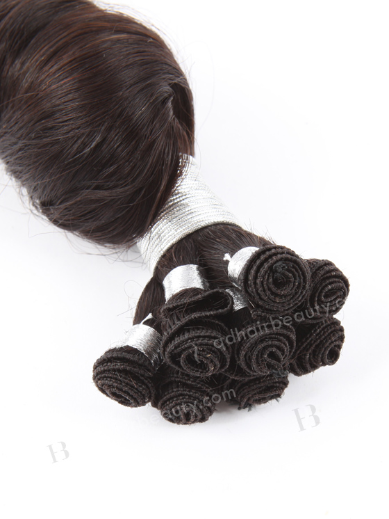 In Stock Brazilian Virgin Hair 16" Loose Spiral Curl Natural Color Hand-tied Weft SHW-004