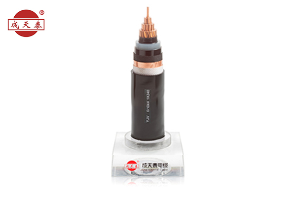 Copper core, XLPE insulated, PE sheathed power cable