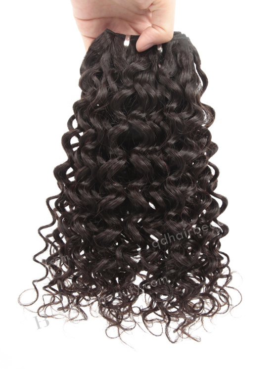 In Stock Brazilian Virgin Hair 14" 12mm Curl Natural Color Machine Weft SM-4112