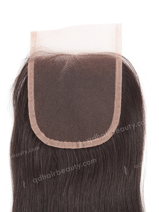 In Stock Chinese Virgin Hair 18" Natural Straight Natural Color Top Closure STC-296