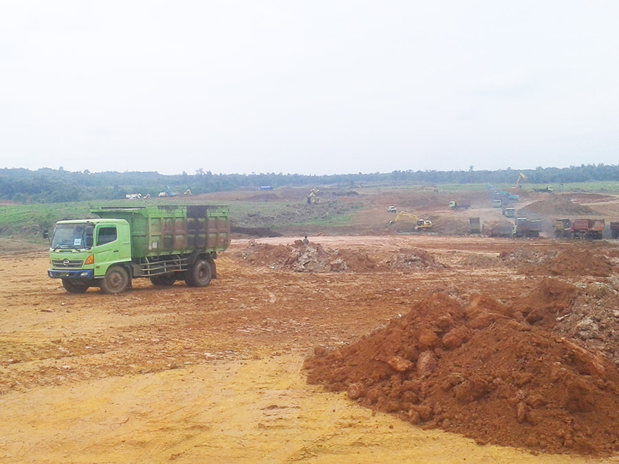 Earthwork of No. 1 Coal-fired Power Plant in South Su, Indonesia