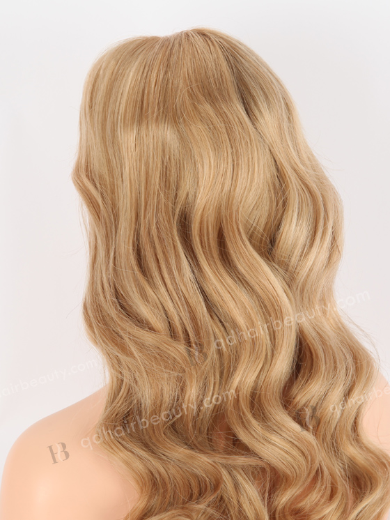 In Stock European Virgin Hair 20" Beach Wave T8/16# With 8# Highlights Color Lace Front Wig RLF-08029