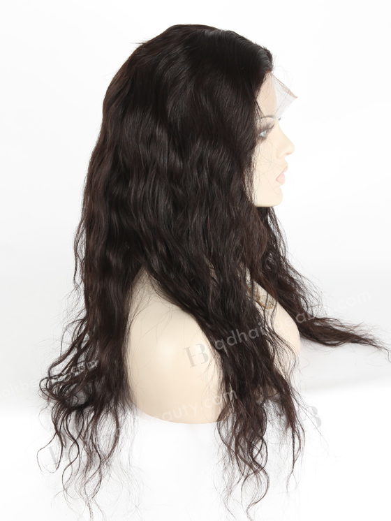 In Stock Brazilian Virgin Hair 20" Natural Wave Natural Color Silk Top Full Lace Wig STW-414