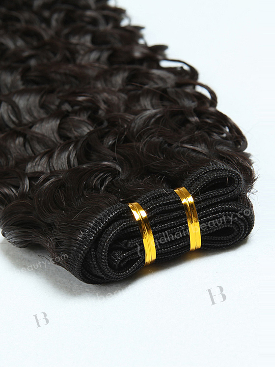 In Stock Brazilian Virgin Hair 18" Curly 15mm 2# Color Machine Weft SM-481
