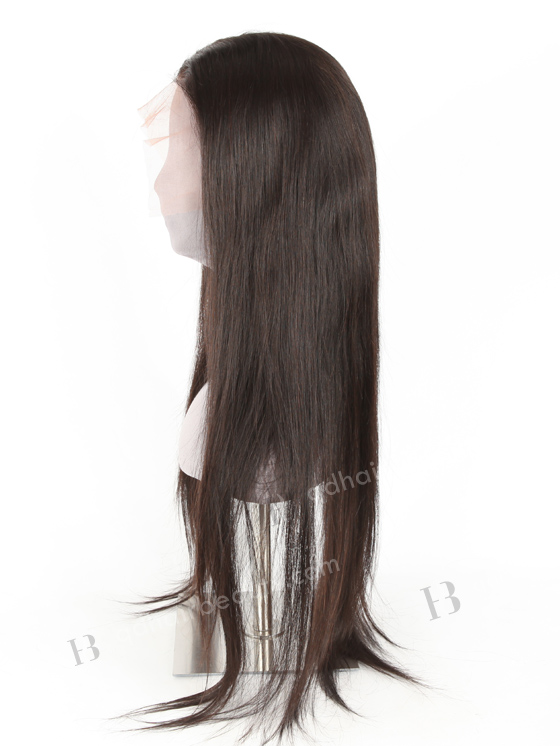 In Stock Indian Remy Hair 24" Straight Natural Color Lace Front Wig LLF-01008