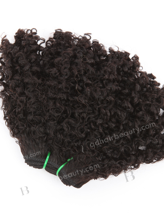 In Stock 5A Peruvian Virgin Hair 12" Double Drawn Abby Curl Natural Color Machine Weft SM-6161