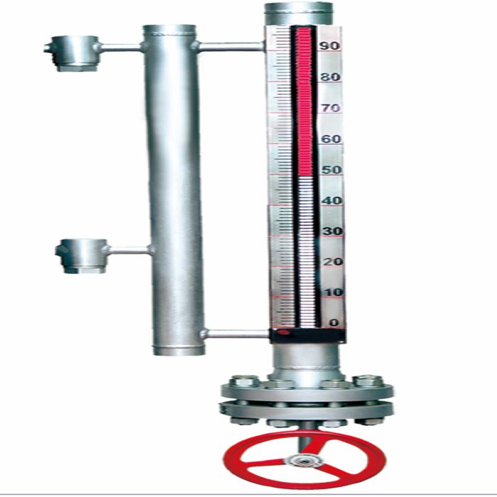High pressure magnetic float level gauge for steam drum