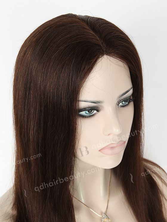 In Stock European Virgin Hair 14" Straight 2a# Color Silk Top Glueless Wig GL-08042