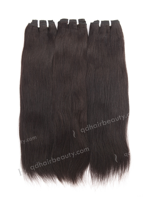 In Stock Indian Remy Hair 16" Yaki 1B# Color Machine Weft SM-1127