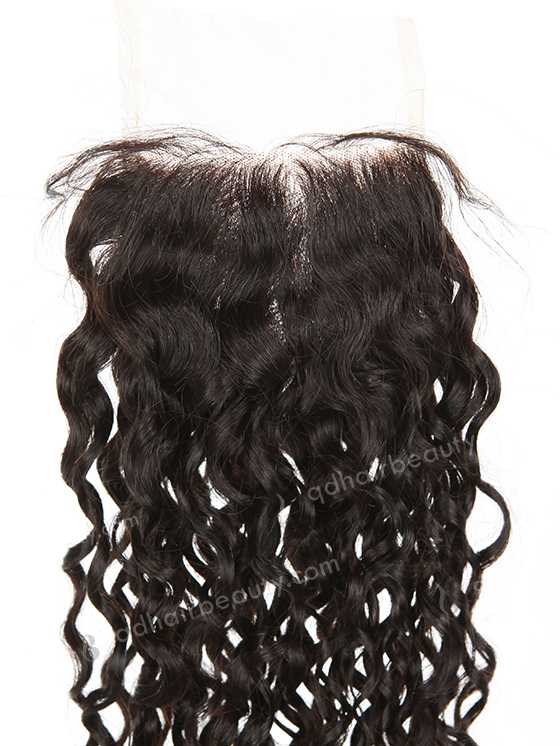 In Stock Indian Remy Hair 20" Loose Pixie Curl Natural Color Top Closure STC-394