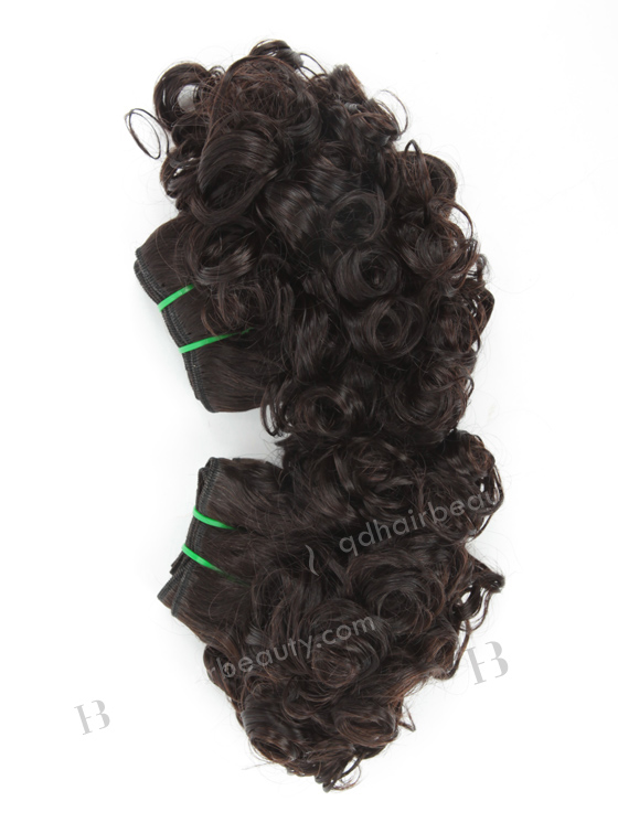 In Stock 7A Peruvian Virgin Hair 8" Double Drawn Deedee Curl Natural Color Machine Weft SM-695