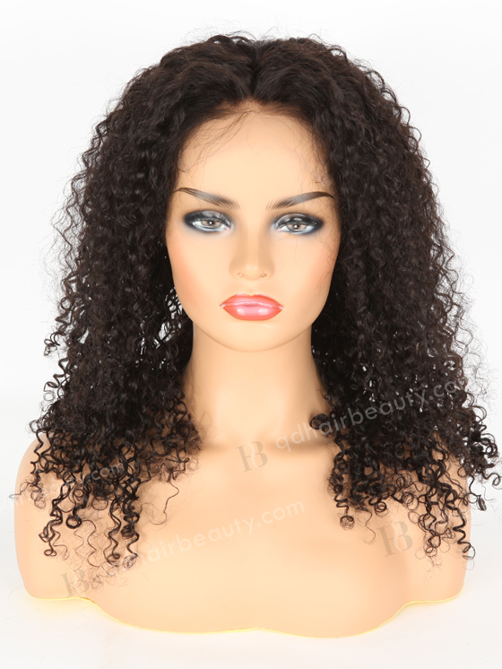In Stock Indian Remy Hair 20" Tight Pissy Natural Color 5"×5" HD Lace Closure Wig CW-01013