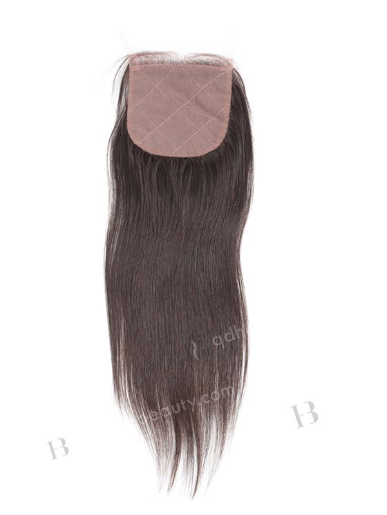 In Stock Indian Virgin Hair 12" Straight Natural Color Silk Top Closure STC-242