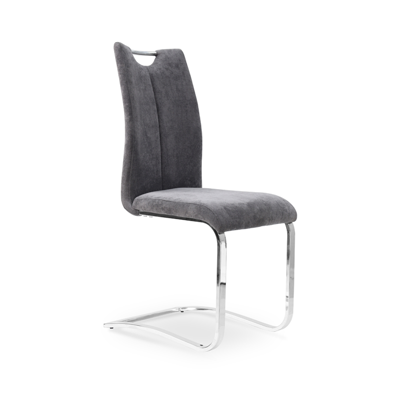 Modern PU Dining Chair with Chrome Frame Legs