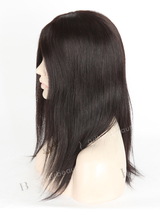 In Stock European Virgin Hair 14" Straight Color 1B# Silk Top Glueless Wig GL-08081