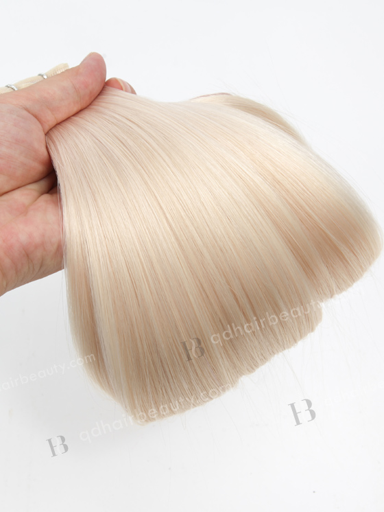 Amazing platinum blonde european hair incredibly thin flat light cuttable no return hair genius weft WR-GW-003