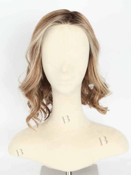 Mixed Color Curly European Virgin Silk Top Glueless Wigs WR-GL-066