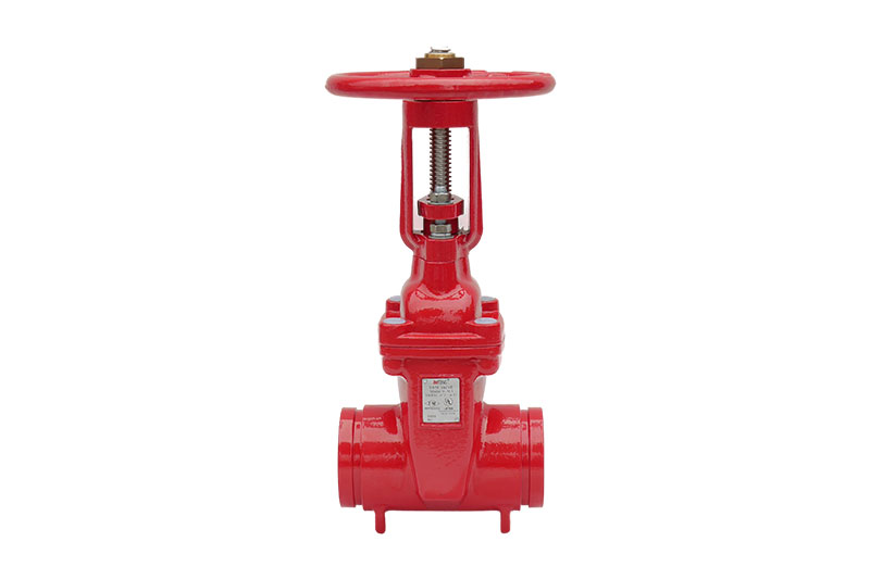 Grooved open rod soft seal gate valve
