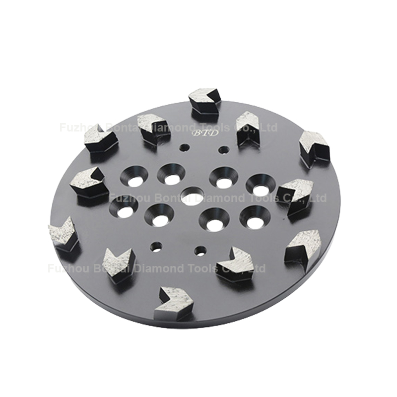 10 inch diamond floor grinding plate with arrow segments