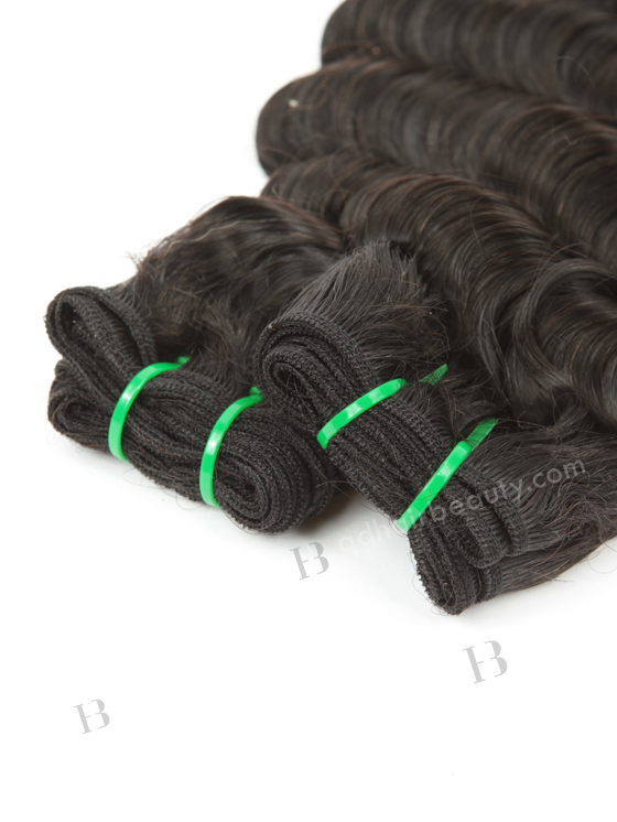 Double Drawn 20'' 5a Peruvian Virgin Deep Body Wave Natural Color Hair Wefts WR-MW-159