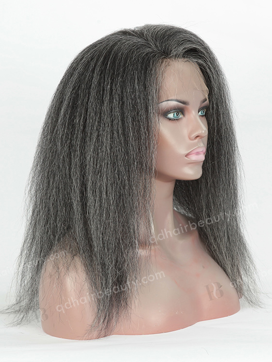 Silky Straight 16'' 1#/Grey Color Brazilian Virgin Hair Wigs WR-LW-106