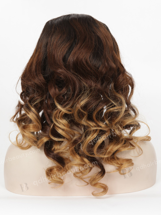 In Stock Brazilian Virgin Hair 18" Big Curl T-Natural Color/30#/27# Silk Top Full Lace Wig STW-417