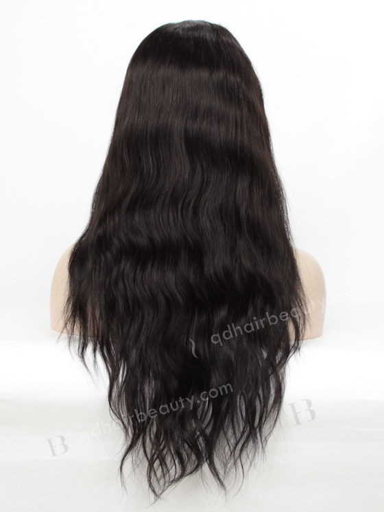In Stock Indian Remy Hair 18" Natural Straight #1B Color 360 Lace Wig 360LW-01014