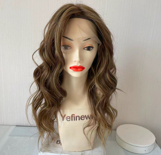 Stock Warm brown color  ombre lace top wig