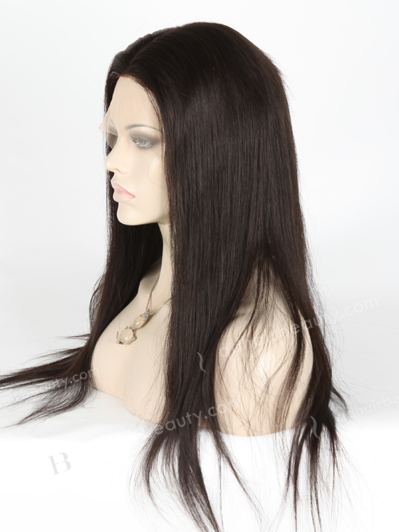 In Stock Brazilian Virgin Hair 20" Straight Natural Color Silk Top Full Lace Wig STW-422
