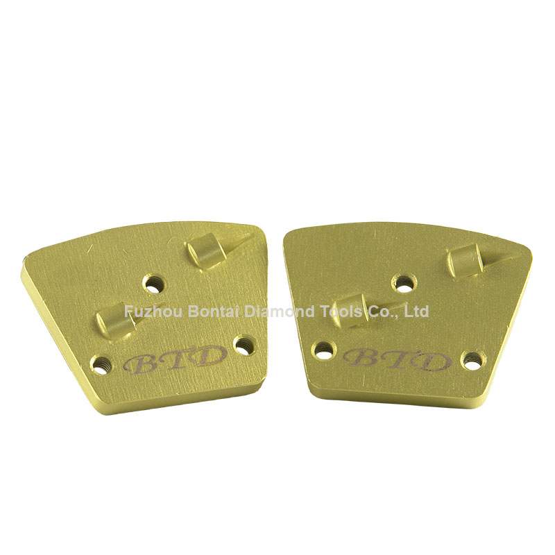 Trapezoid two quarter pcd grinding shoes for floor grinder
