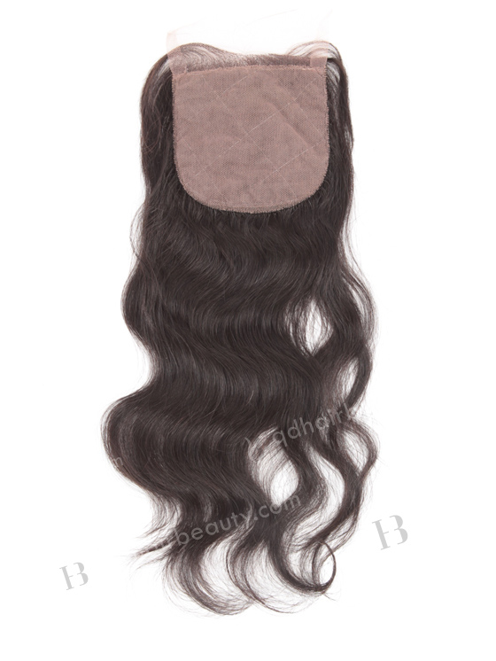 In Stock Indian Remy Hair 14" Natural Wave Natural Color Silk Top Closure STC-12