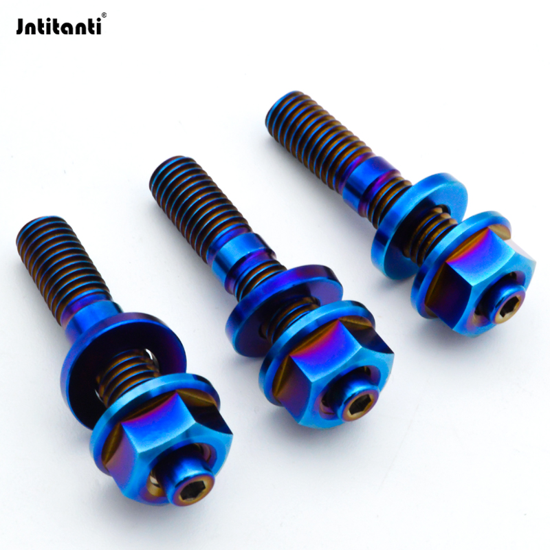 Jntitanti Gr.5 Exhaust Manifold wheel stud with nut and washer M6*1.25*45mm
