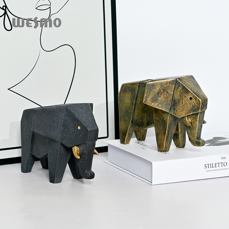 Luxury nordic home decoration for home elephant resin animal statue